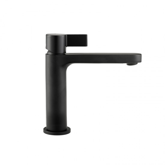 Μπαταρία Νιπτήρος Αναμεικτική Modea Eclipse 00-02012/B με Βαλβίδα Clic-Clack Μα΄ύρη Ματ